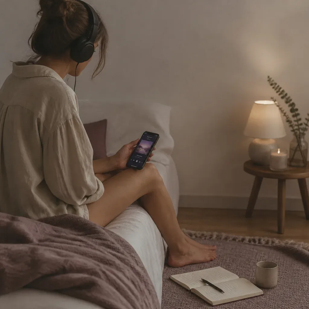 Ember, aki reggel előtt Dream-Self hanganyagot hallgat