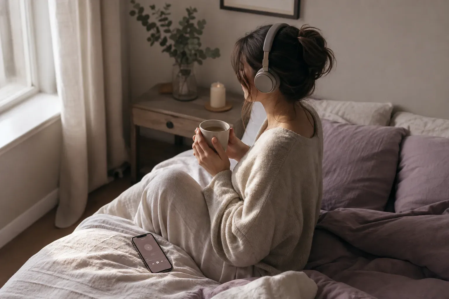 Woman listening quietly before making a decision